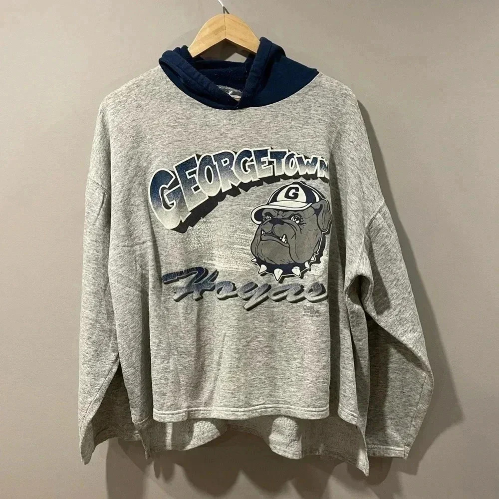 Vtg 93’  Chalkline Georgetown Hoyas Hoodie Sweater